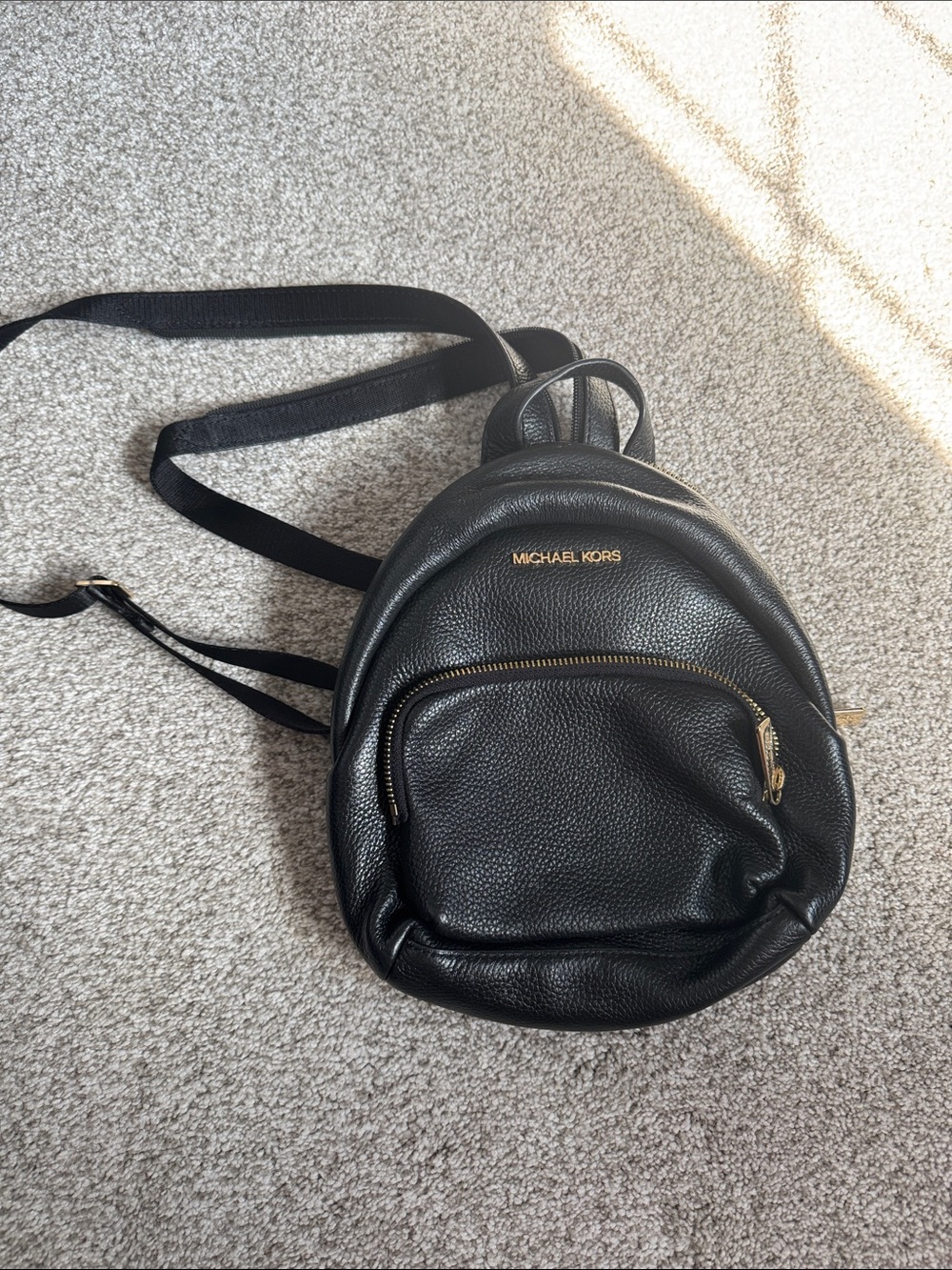 Michael Kors Black Mini Backpack